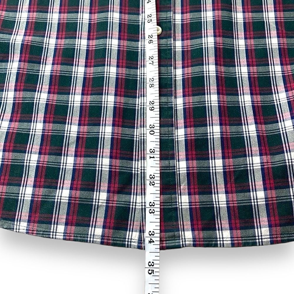 Lands End Shirt Mens Extra Large XL Green Plaid Long Sleeve Button Down Shirt - Picture 11 of 12